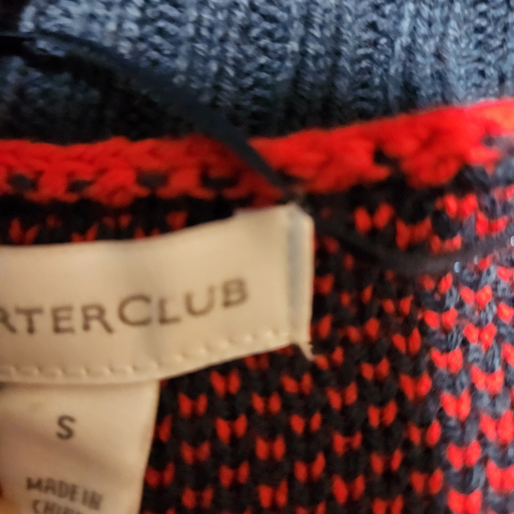 Charter Club Red and Blue USA Cardigan Sweater - Picture 9 of 12